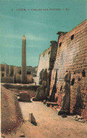 EGYPTE - Louxor - Le Temple - Obélisque Et  Statues - Colorisé - Carte Postale Ancienne - Luxor