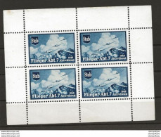 407 - 8 - Feuillet Dentelé 4 Timbres "Flieger Abt, 7 Aktivdienst 1940" - Vignetten