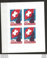 406 - 57 -  Bloc Non-dentelé Neuf    "1940  H.D. Bew.Kp.13 ZH" - Vignetten