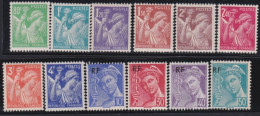 France  .  Y&T   .     12 Timbres   .   **    .    Neuf Avec Gomme Et SANS Charnière - Unused Stamps