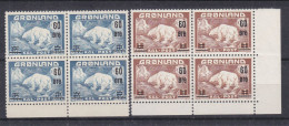 Ours - Groenland - Yvert 28 /9 ** - En Blocs De 4 - Valeur 460 Euros - - Unused Stamps