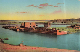 EGYPTE - Assouan - Vue Générale De L'île De Philae - Colorisé - Carte Postale Ancienne - Asuán