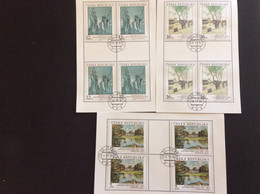 1997 Art 3 Feuillets Oblitéré De 4 Timbres  Chantilly Prophètes Du Désert Et Bouquinistes Parisiens De Simon YT 158 160 - Blocks & Sheetlets