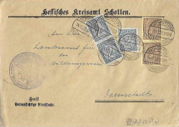 Los Vom 21.09 Heimatbeleg Aus Schotten 1922 - Dienstpost - Covers & Documents