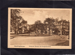 124460         Germania,     Recklinghausen,   Halterner  Strasse  Mit  Kriegerdenkmal,   NV - Recklinghausen