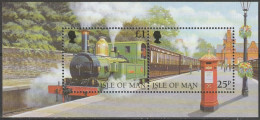 Isle Of Man - Mi Block 33 - MNH - 1998, 125 Years Railways - Chemin De Fer à Vapeur, Locomotives, Eisenbahn, Treinen - Isla De Man