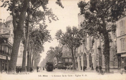 FRANCE - Nice - L'Avenue De La Gare - L'Eglise ND - Carte Postale Ancienne - Squares