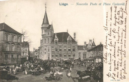 BELGIQUE - Liège - Nouvelle Poste Et Place Cockerill - Animé - Carte Postale Ancienne - Squares