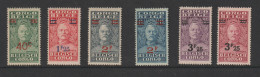 Belgisch Congo Belge - 1931 - OBP/COB 162-167 Stanley Klein/petit Formaat - MH/*/NC - Unused Stamps