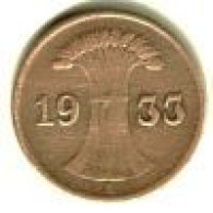 ALLEMAGNE / 1 PFENNIG / 1933 A - BERLIN - 1 Reichspfennig