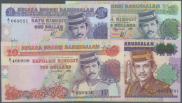 Brunei - Banknotes: Negara Brunei Darussalam, Set With 4 Banknotes, Including 1 - Brunei