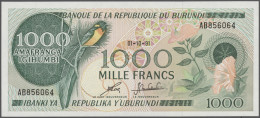 Burundi: Banque De La République Du Burundi, 1.000 Francs 1991, P.31d In UNC Con - Burundi