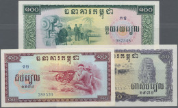 Cambodia: Bank Of Kampuchea, Series 1975, Complete Set With 0,1; 0,5; 1; 5; 10; - Cambodia