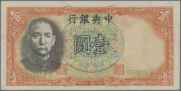 China: Central Bank Of China – Pass For Nanking Military Government, 1 Yuan 1936 - China