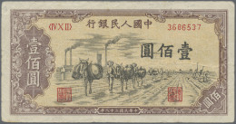 China: Peoples Bank Of China, First Series Renminbi 1949, Pair With 100 Yuan, Se - China