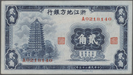 China: Chekiang Provincial "Ti Fang" Bank, 1936 And ND(1938) Series, Lot With 3 - China