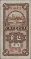 China: Kiangsu Farmers Bank, Set With 3 Banknotes 20 And 2x 50 Cents 1936, P.S11 - China