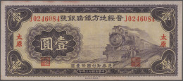 China: Bank Of Local Railway Of Shansi & Suiyuan, Set With 3 Banknotes, 1934 And - China