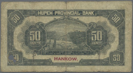 China: Nice Lot With 4 Banknotes, Serie 1913-1937, Comprising For The HUNAN PROV - China