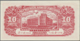 China: PROVINCIAL BANK OF KWEICHOW, Lot With 1, 5 And 10 Cents 1949, P.S2461-S24 - China