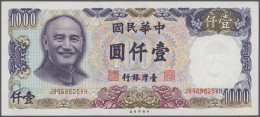 China: Bank Of Taiwan, Huge Lot With 19 Banknotes, Series 1960 – 2005, Comprisin - Cina
