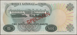 Congo: Banque Nationale Du Congo, Lot With 15 Banknotes, Series 1962-1971, Consi - Unclassified