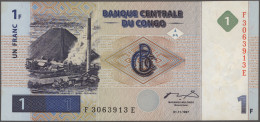 Congo: Banque Central Du Congo, Huge Lot With 32 Banknotes, Series 1997-2012, Co - Sin Clasificación