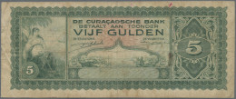 Curacao: De Curacaosche Bank, Nice Set With 5 Banknotes, 1930-1942 Series, With - Other - America