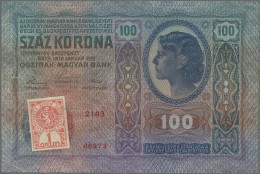 Czechoslovakia: Republika Československá 100 Korun 1912 (1919) With Genuine Stam - Checoslovaquia