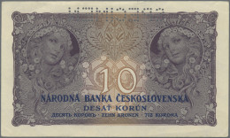 Czechoslovakia: Republika And Narodni Bank Ceskoslovenska, Lot With 3 Banknotes - Checoslovaquia