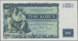 Czechoslovakia: Narodná Banka Československá, Lot With 4 Banknotes, Series 1929- - Tchécoslovaquie