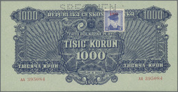 Czechoslovakia: Republika Československá, Lot With 7 Banknotes, 1944-1945 Series - Tschechoslowakei