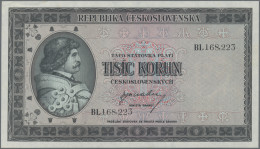 Czechoslovakia: Republika And Narondna Banka Czeskoslovenska, Lot With 3 Banknot - Cecoslovacchia