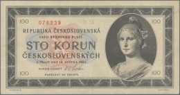 Czechoslovakia: Republika Československá, Lot With 9 Banknotes, Series 1945-1950 - Checoslovaquia