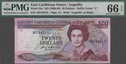 East Caribbean States: Eastern Caribbean Central Bank – Anguilla, 20 Dollars ND( - East Carribeans