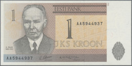 Estonia: Eesti Pank, Set With 7 Banknotes, Series 1991-1992, With 1, 2, 5, 10, 2 - Estonie