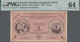 Estonia: Ostland Spinnstoffwaren-Punktwertschein, 1 Punkt 1945, P.NL (Ro.ES9c), - Estland