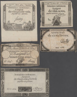 France: Huge Collection Of French Assignates, Comprising Two Uncut Sheets 15 Sol - 1955-1959 Overprinted With ''Nouveaux Francs''