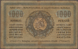 Georgia: Georgia Autonomous Republic, Very Nice Lot With 37 Banknotes And Tax Vo - Georgien