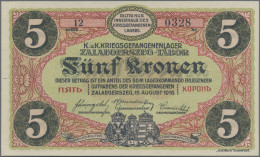 Hungary: POW Camp WW I, Zalaegerszeg, Small Set With 20 Heller, 5 And 20 Kronen - Hungría