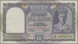 India: Reserve Bank Of India, 10 Rupees ND(1943), P.24 With Portrait Of King Geo - India