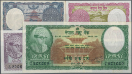 Nepal: Government Of Nepal And Nepal Rastra Bank, Nice Lot With 4 Banknotes, 1 M - Népal