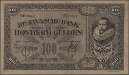 Netherlands Indies: De Javasche Bank, Lot With 3 Banknotes, 2x 25 Gulden 1927 An - Dutch East Indies