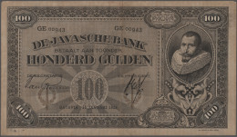 Netherlands Indies: De Javasche Bank, Lot With 3 Banknotes, 2x 25 Gulden 1927 An - Indes Neerlandesas