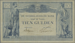 Netherlands: Nederlandsche Bank, 10 Gulden 28.03.1922, P.35, Very Nice With Stro - Andere & Zonder Classificatie