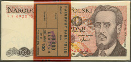 Poland - Bank Notes: Original Bundle With 100 Banknotes 100 Zlotych 1988, P.143e - Polen