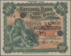 Rhodesia: National Bank Of South Africa, Salisbury - Rhodesian Issue, 10 Shillin - Rhodesië