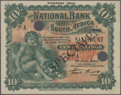 Rhodesia: National Bank Of South Africa, Salisbury - Rhodesian Issue, 10 Shillin - Rhodesien