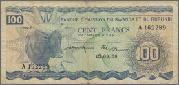 Rwanda-Burundi: Banque D'Émission Du Rwanda Et Du Burundi 100 Francs 15.09.1960, - Ruanda-Urundi
