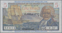 Saint Pierre & Miquelon: Caisse Centrale De La France D'Outre-Mer, 5 Francs ND(1 - Autres & Non Classés